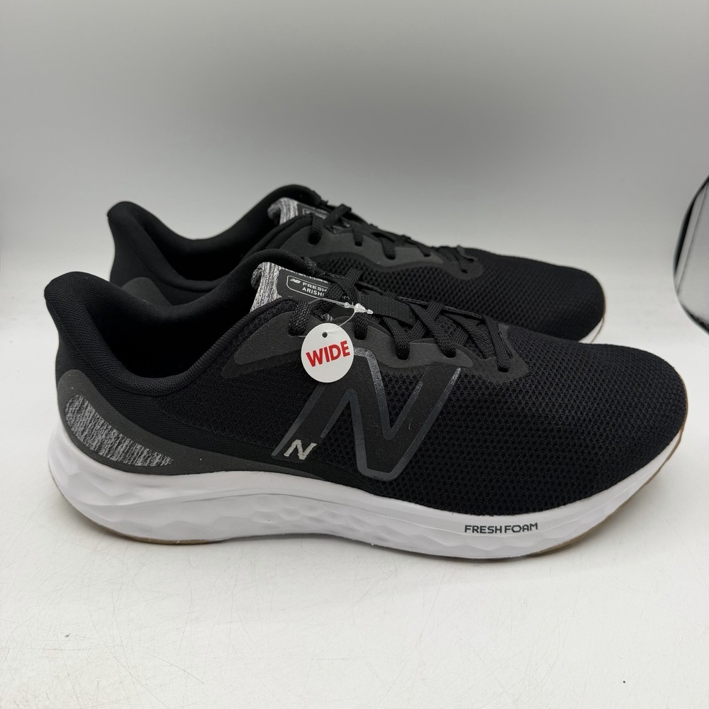 New Balance Fresh Foam Arishi v4 Running Shoes Men 10 4E EXTRA WIDE Black Grey